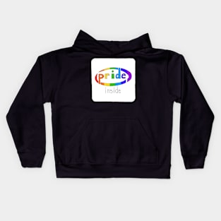 Pride Inside White Kids Hoodie